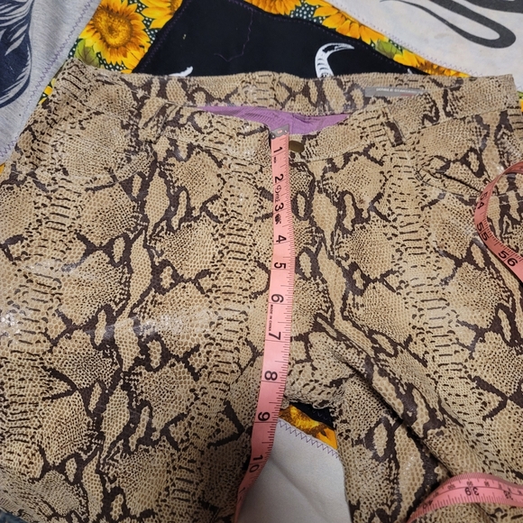 DOUBLE STANDARD CLOTHING Archive Genuine Pig Leather Snake Skin Pants Lined - Picture 5 of 12